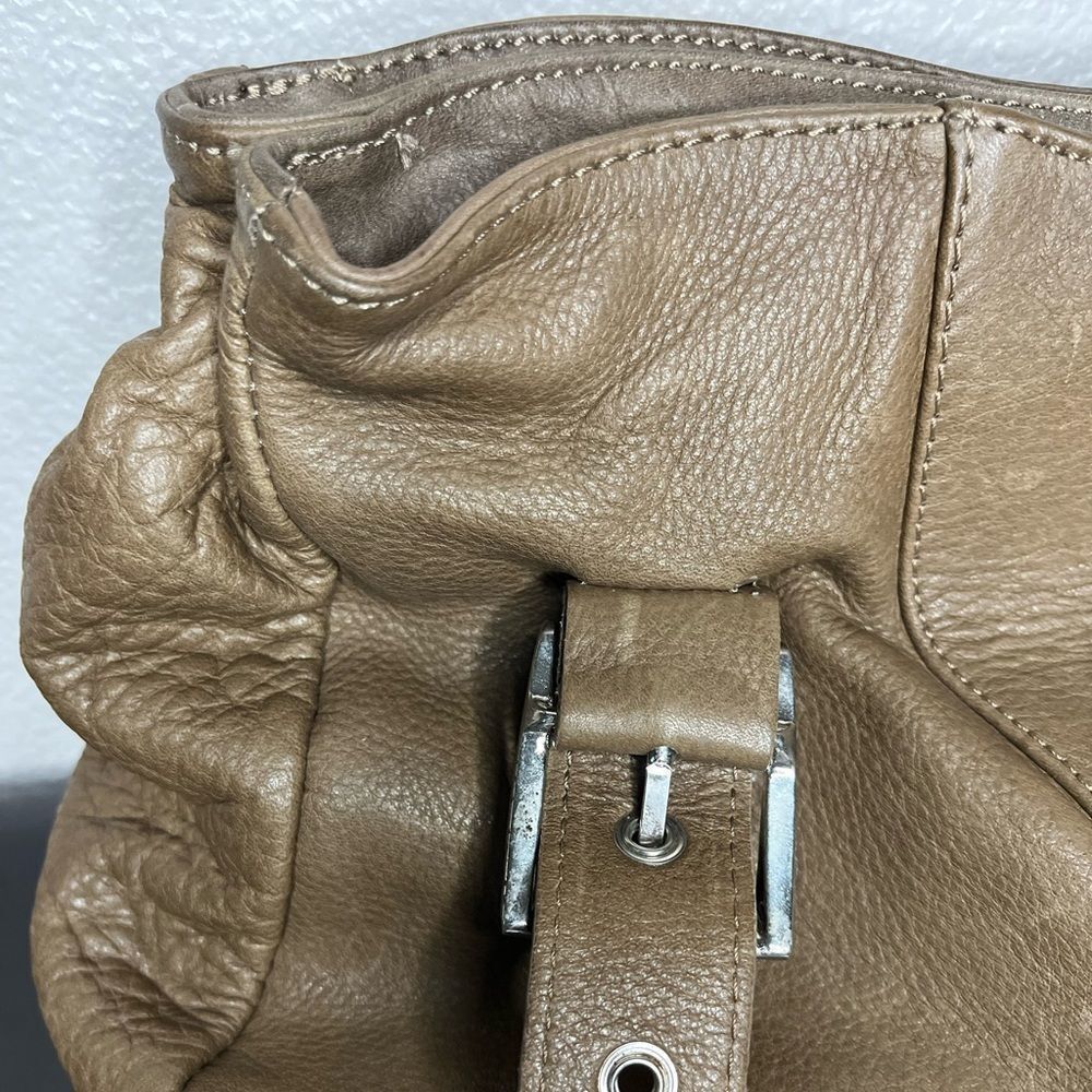 L’Artigiano Leather Tote Brown Tan Shoulder Bag Womens Purse Borse In Pe… - Picture 9 of 12